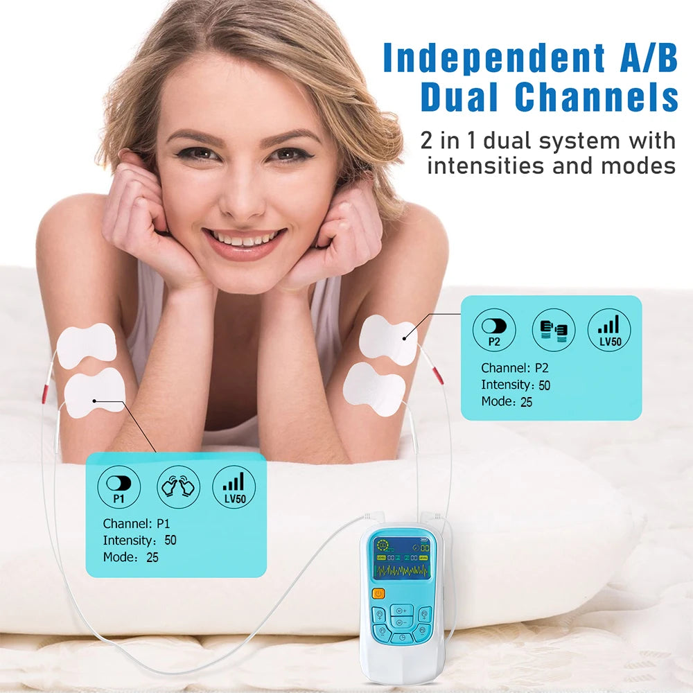 25 Modes 50 Levels EMS Tens Electroestimulador Muscular Massager Neck Shoulder Back Pain Relief Electric Physiotherapy Massage