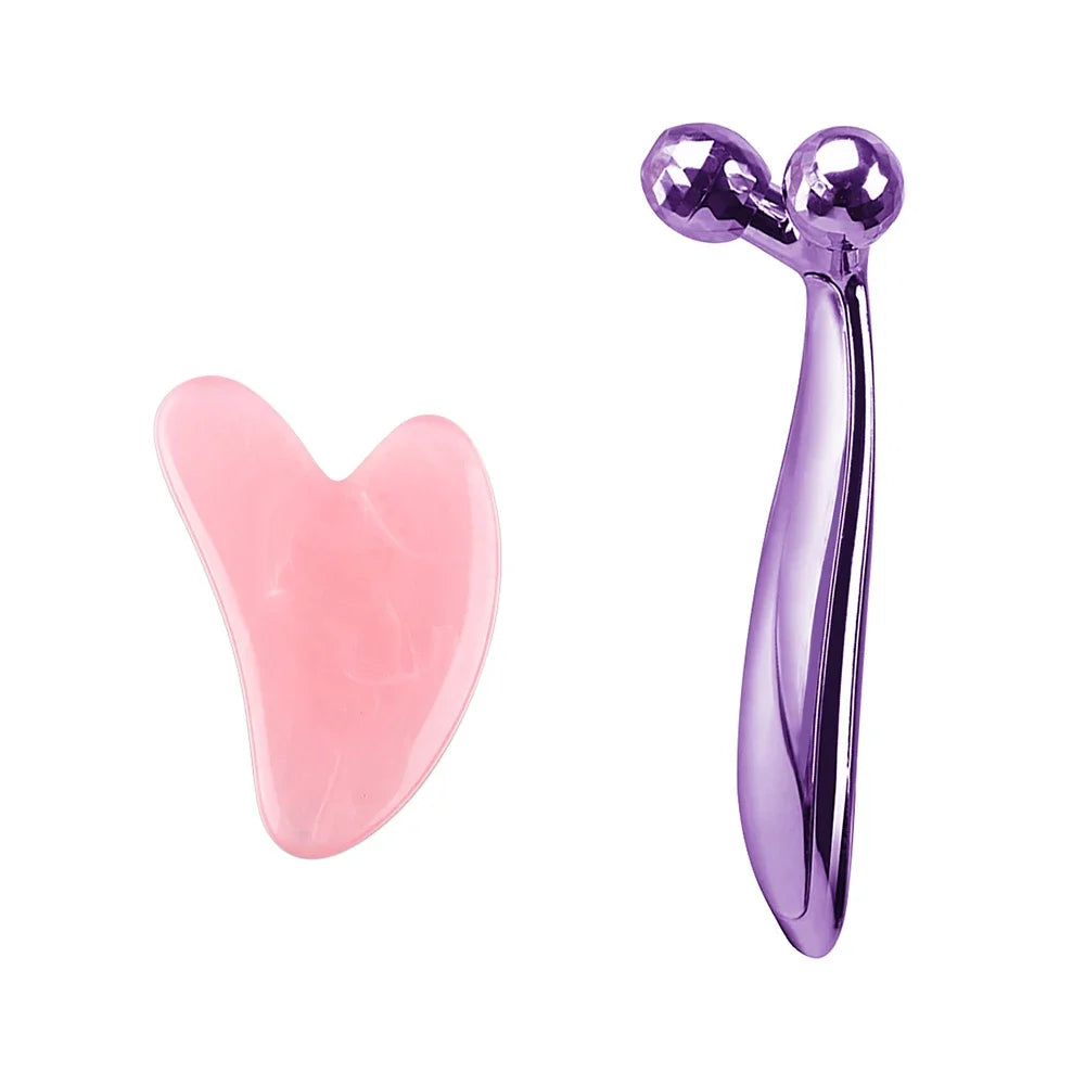Y Shape 3D Roller Face & Neck Massager with Gua Sha Tool My Store 2