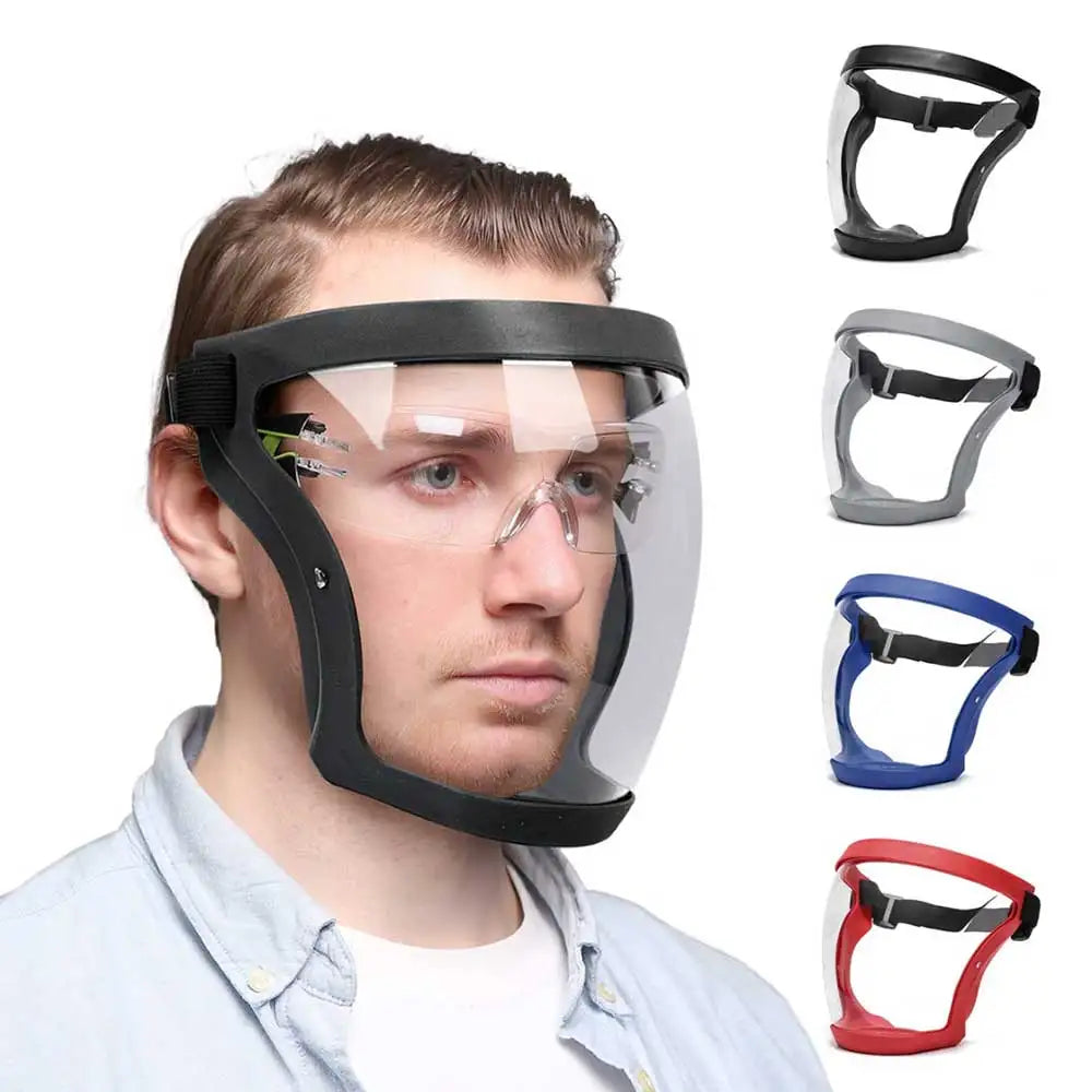 Full Face Shield Transparent Safety Mask With Filthers Oil-splash Proof Eye Facial Anti-fog Head Cover Work Protection Glasses