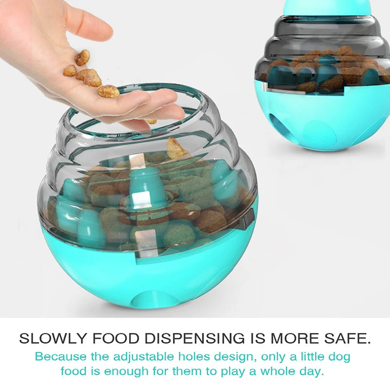 Dog Interactive Food Dispenser Toys Small Dogs Cats Pet IQ Training Improve Kitten Puppy Slow Shaking Leak Feeder Food Container