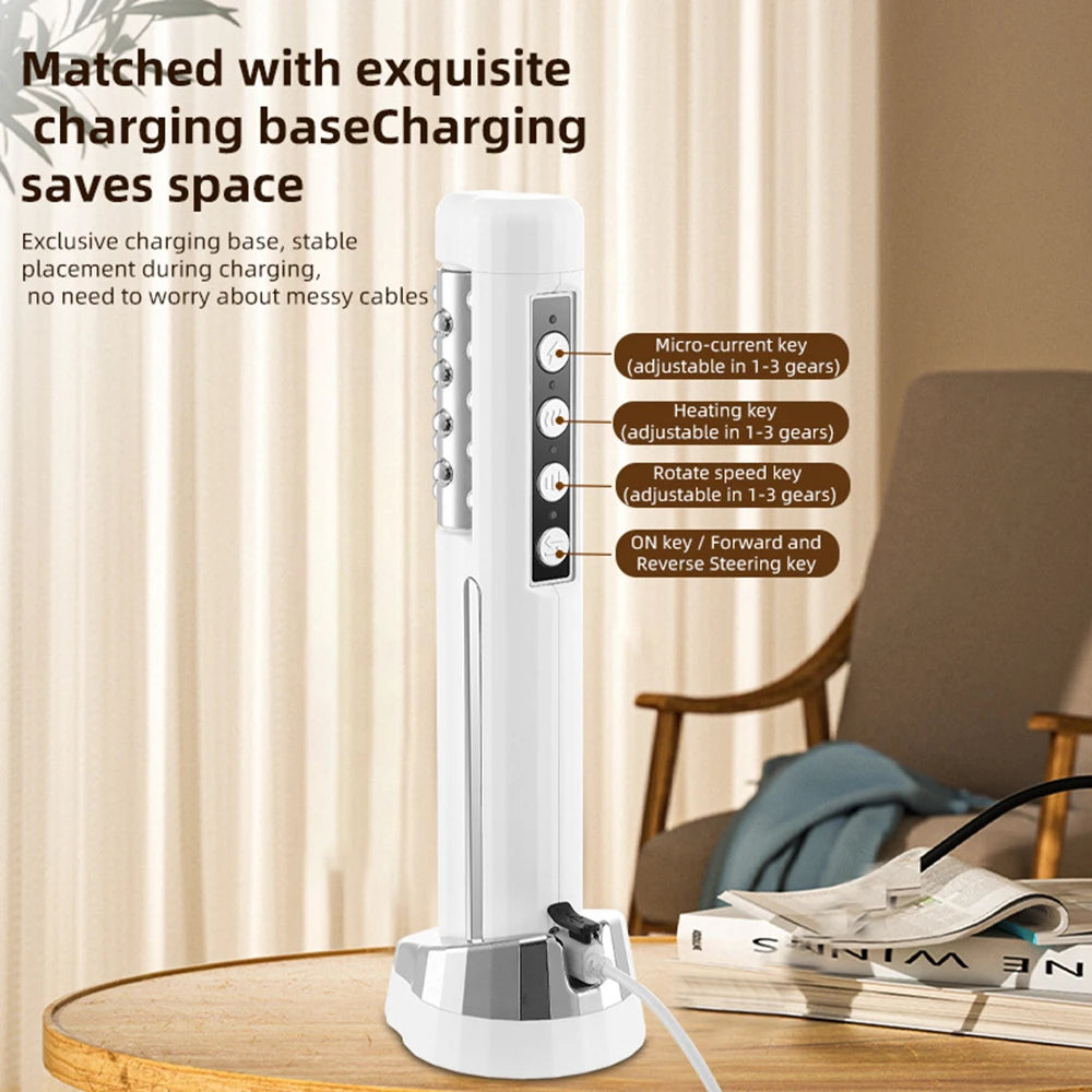 2026 Latest Facial Rolling Massager Device Heated Roller Firming Face EMS 360 Rotating Wrinkle Remover Improve Facial Depression