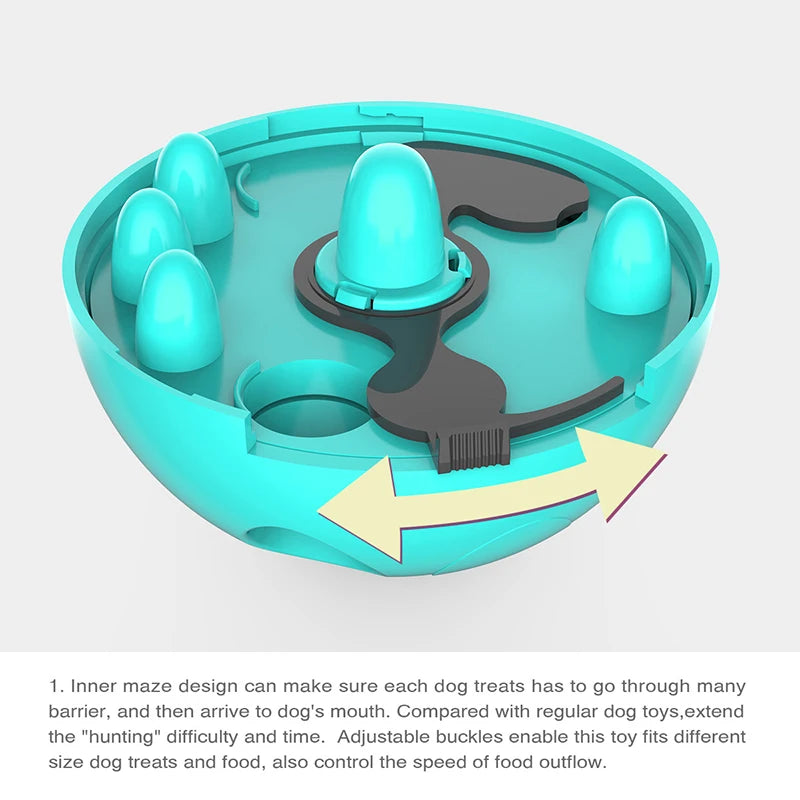 Dog Interactive Food Dispenser Toys Small Dogs Cats Pet IQ Training Improve Kitten Puppy Slow Shaking Leak Feeder Food Container