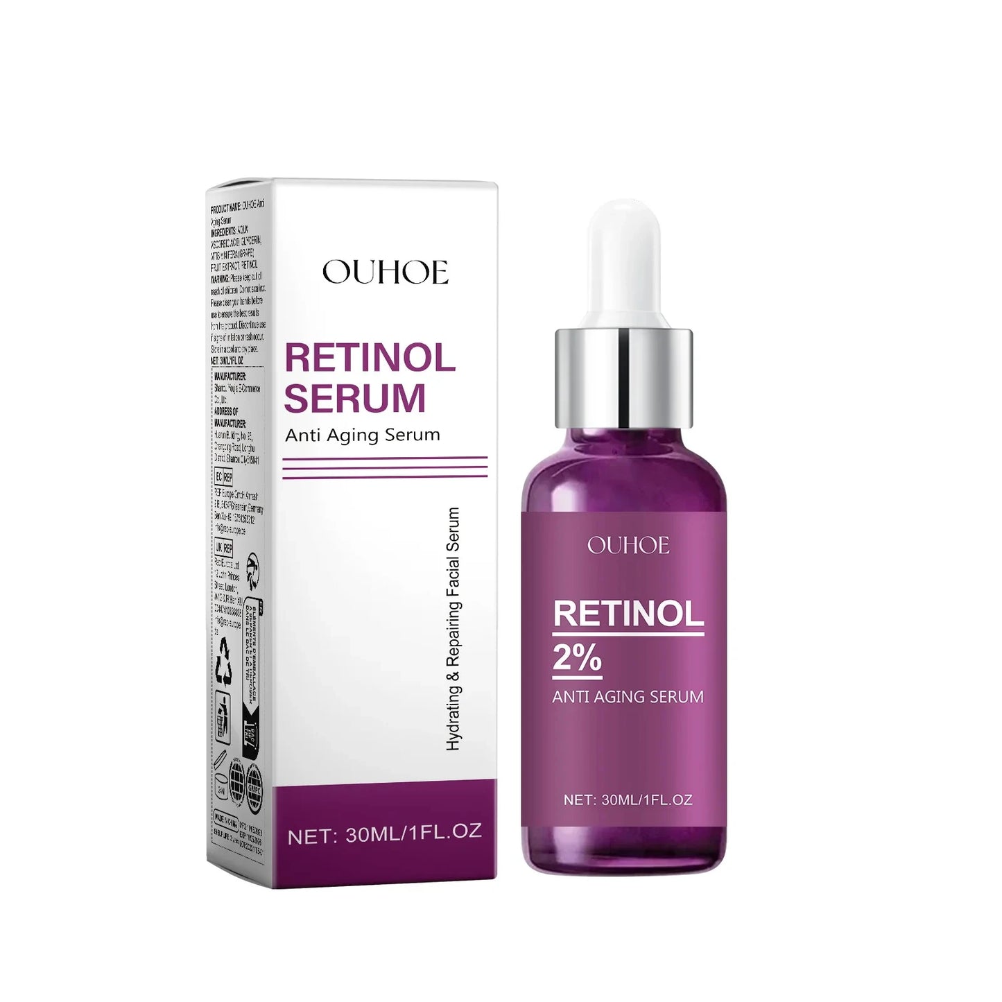 Facial Retinol Serum Whitening Moisturizing Fade Fine Lines Reduce Wrinkle Lift Firm Rejuvenate Your Face Korean Cosmetics 30ml