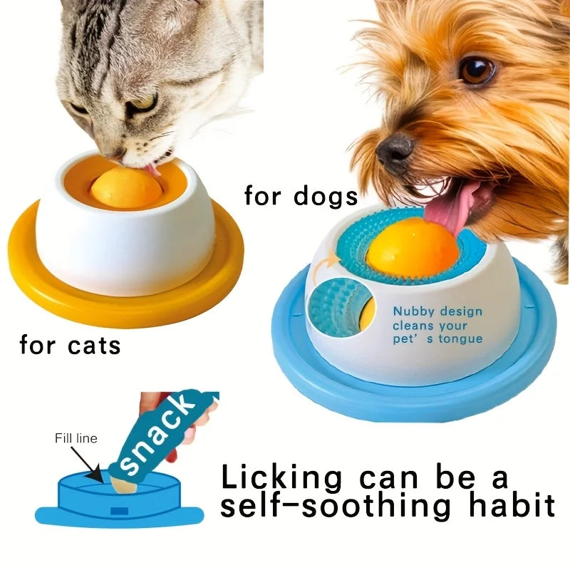 Pet Lick Mat Yogurt Licking Plate Slow Feeder for Dogs & Cats - Interactive Snack Bowl, Promotes Dental Health, Pet Licking Mat Dureve