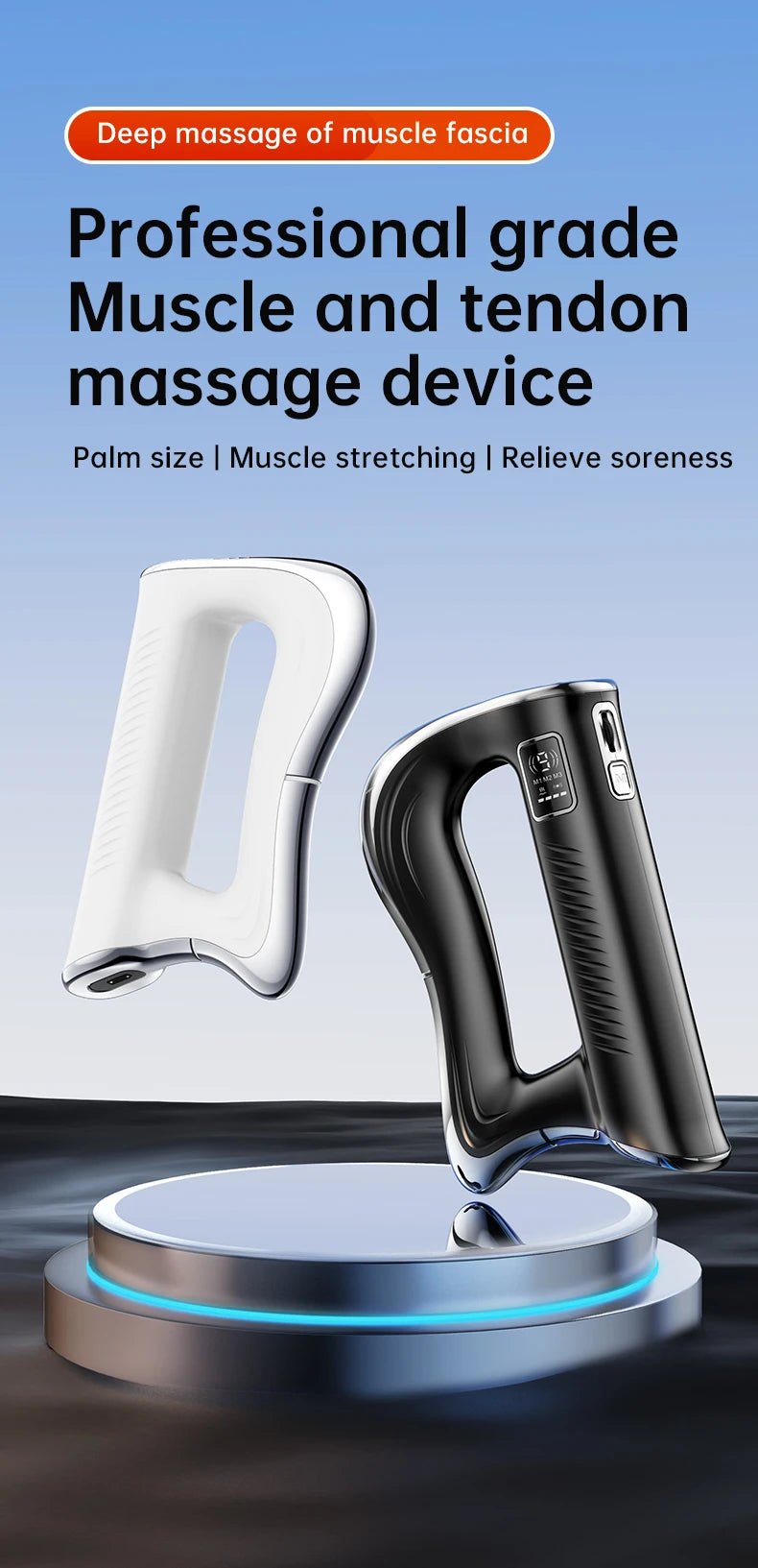 EMS Electric Fascia Scraper Micro Current Compression Muscle Vibration Relaxation Massager Body Lifting Scraper Massage Knife