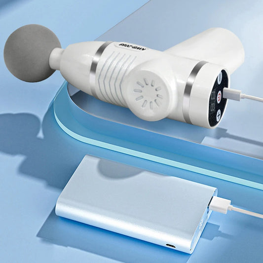 Fascia gun with 12 massage heads, muscle massage gun, new mini massager for relaxing and tapping muscles