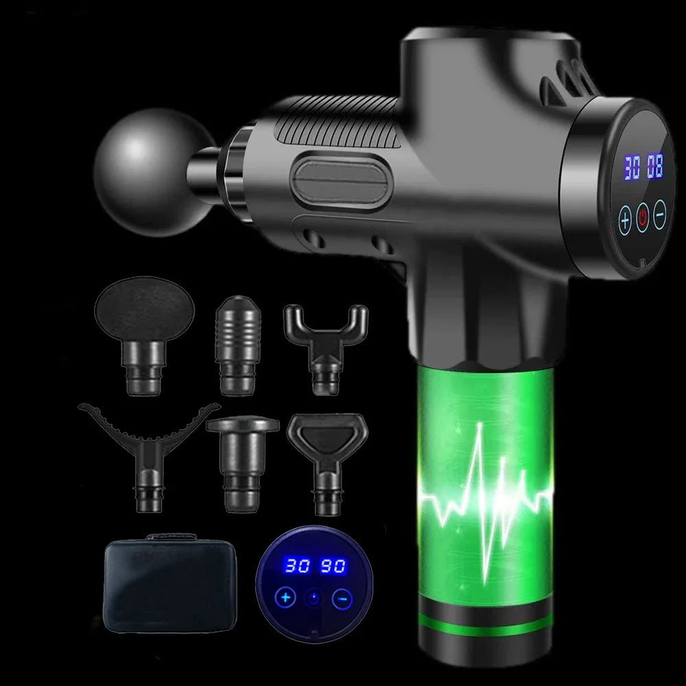 Fascia Gun Professional Fascia Gun Muscle Massager LCD Intelligent Variable Speed Vibration Electric Fascia Gun