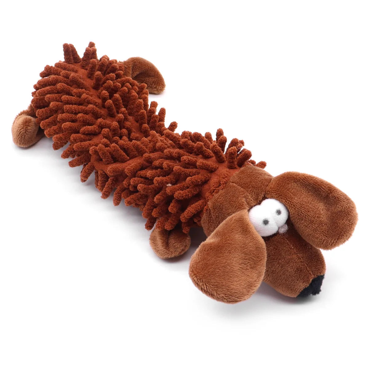 Pet Dog Plush Sound Toy Cute Frog Hippo Shape Mop Fur Shell Design Durable Teeth Grinding Chew Toys for Puppy Small Dogs Dureve