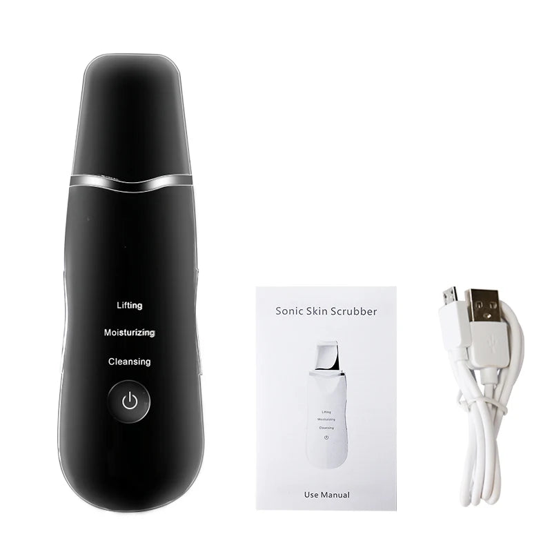 Ultrasonic Deep Face Cleaning Machine Skin Scrubber Remove Dirt Blackhead Reduce Spots And Wrinkles Facial Whitening Lifting