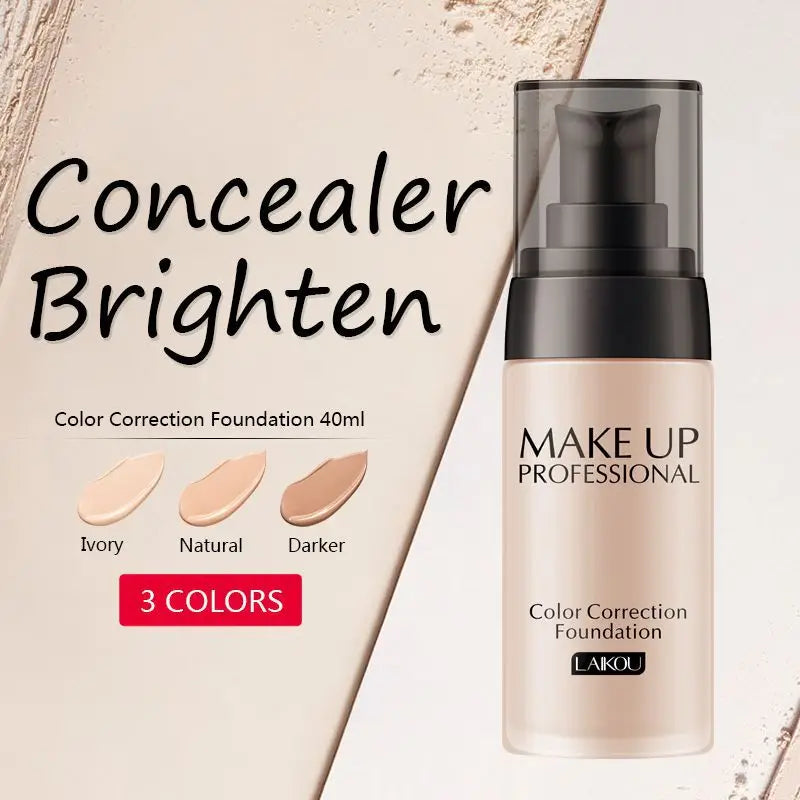 LAIKOU Makeup Base Face Liquid Foundation BB Cream Concealer Moisturizer Oil-control Whitening Makeup 40g