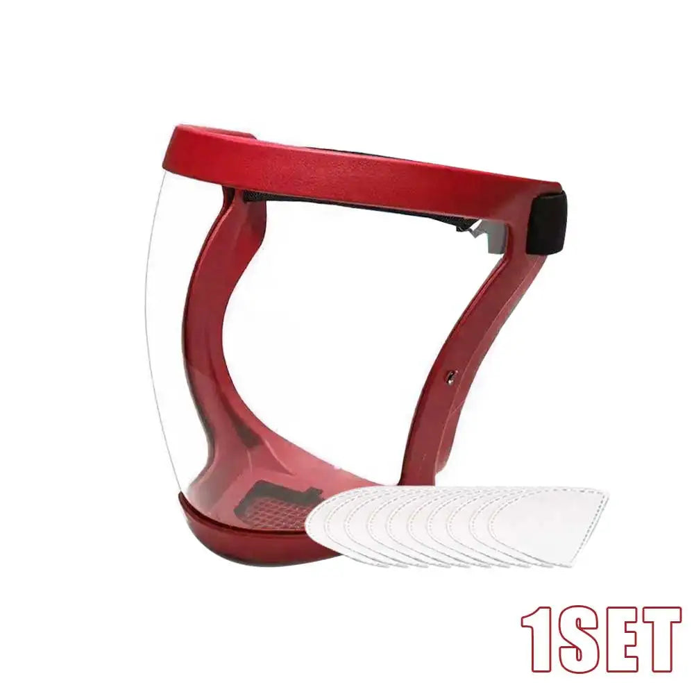 Full Face Shield Transparent Safety Mask With Filthers Oil-splash Proof Eye Facial Anti-fog Head Cover Work Protection Glasses
