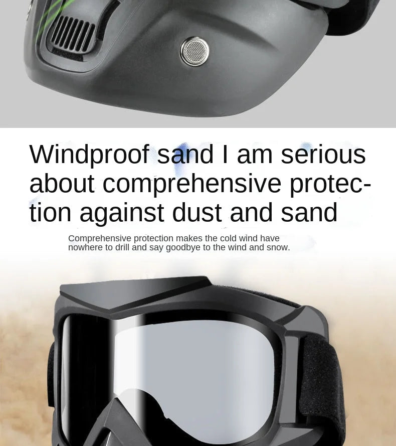 Goggles Full Face Hd Transparent Fog-proof Sand-proof Electric Welding Protective Glasses Versatile Breath-proof Windproof Mask
