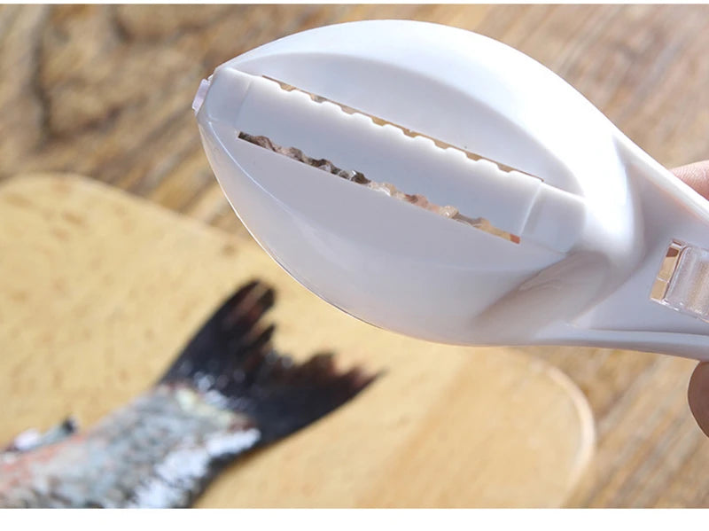 Kitchen Tools Fish Scales Graters Scraper Fish Cleaning Tool Scraping Scales Device with Cover Home Kitchen Cooking Fish Tool