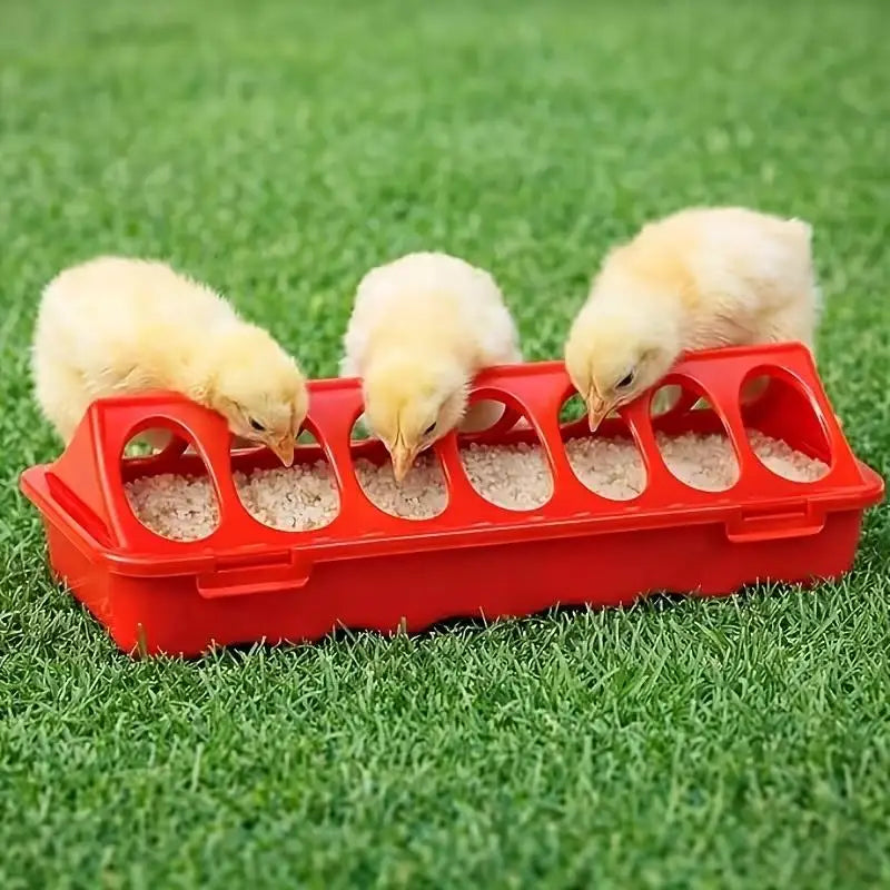 3pcs 20cm Poultry Feeder Troughs – Flip-Top Plastic, Spill-Proof for Baby Chickens & Quail