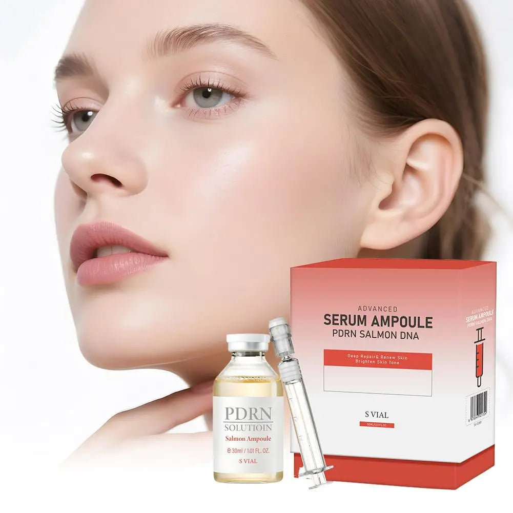 Facial Essence Salmon Ampoule Serum Firming Cream Anti-Wrinkle Fade Lines Repair Skin Barrier Deep Renew Strengthen Skin