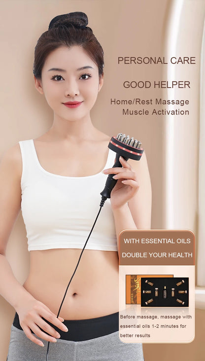 Eletric Guahsa Massager Meridian Massage Brush Lymphatic Drainage Machine Heating Microcurrent Body Back Massager Anti Cellulite