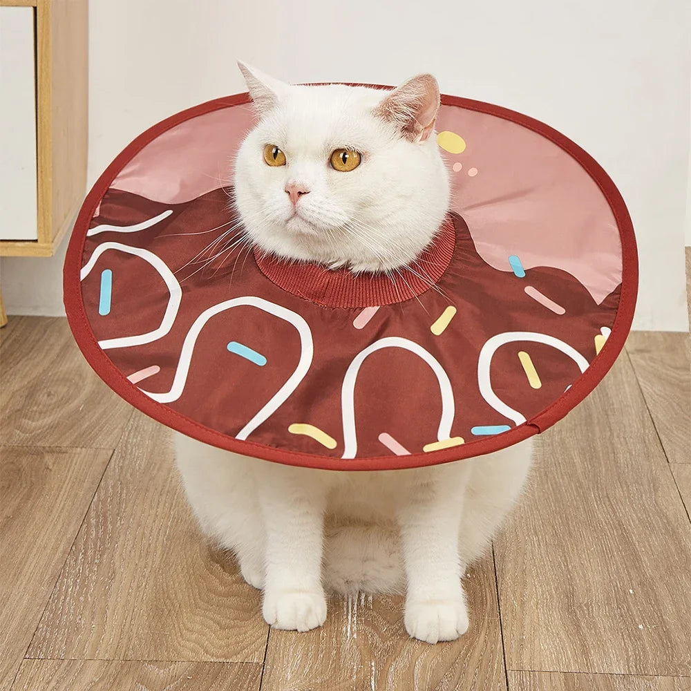 Pet Collar Anti Bite Surgical Anti Lick Wound Healing Protection Sunflower Shaped Cat Recovery Collar Elizabethan Collar