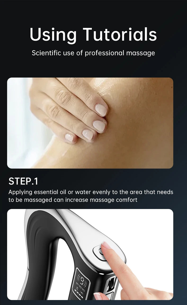 EMS Electric Fascia Scraper Micro Current Compression Muscle Vibration Relaxation Massager Body Lifting Scraper Massage Knife