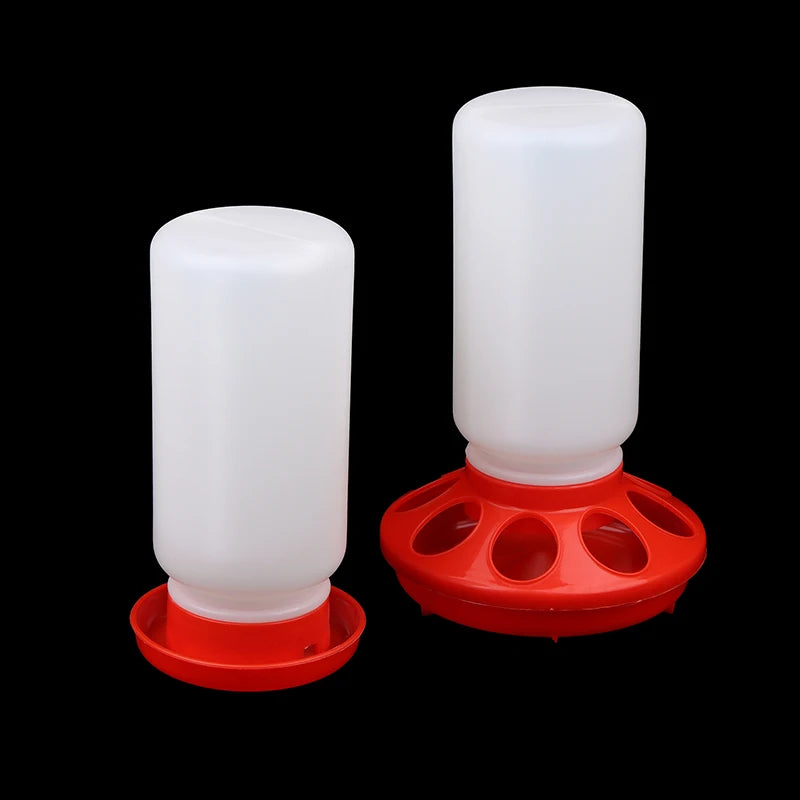 [F] Poultry Thickened Feeder And Drinker Water Food Dispenser Automatic Chicken Birds Chick Waterer Feeding Bucket Container