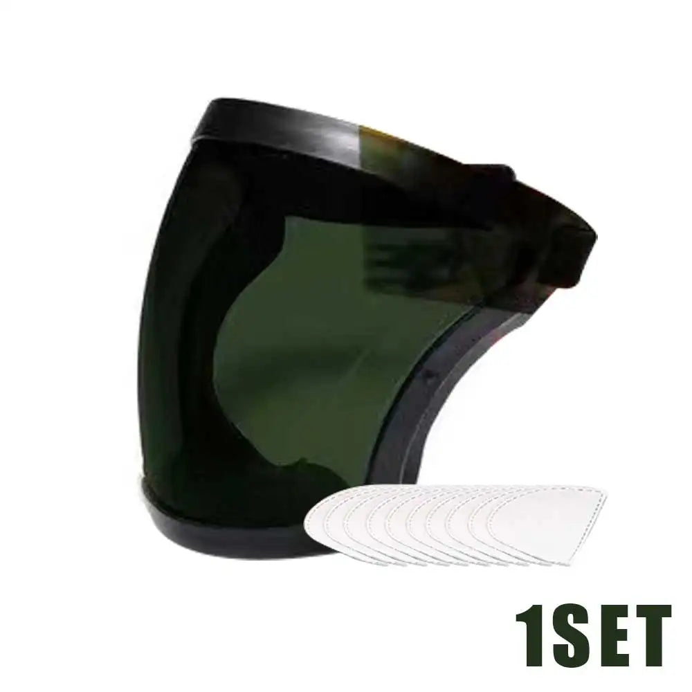 Full Face Shield Transparent Safety Mask With Filthers Oil-splash Proof Eye Facial Anti-fog Head Cover Work Protection Glasses