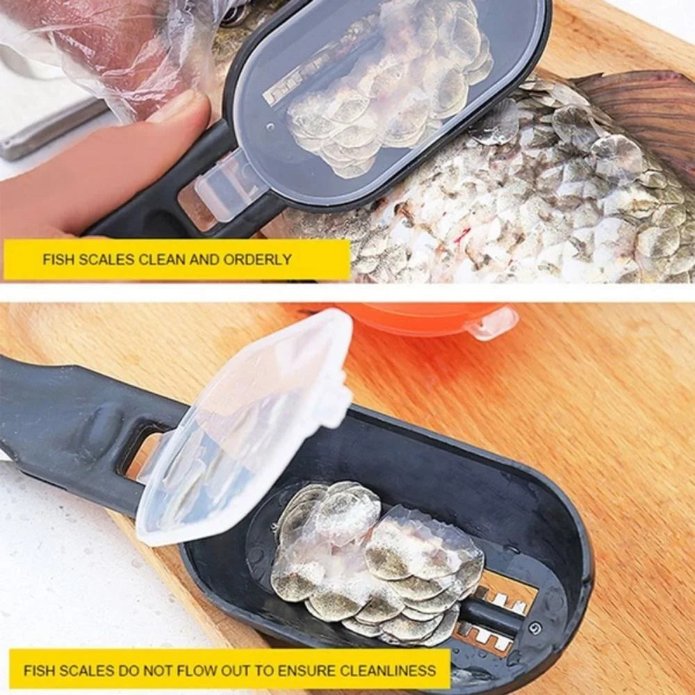 Fish Skin Brush Fast Remove Fish Scale Scraper Planer Tool Fish Scaler Fishing Knife Cleaning Tools Kitchen Cooking Accessorie