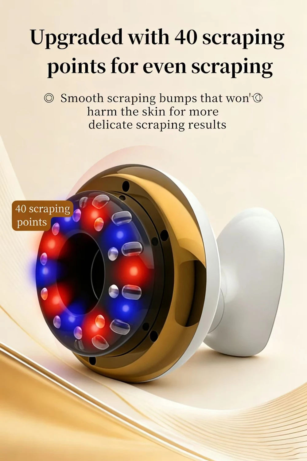 Electric Massage Meridian Brush, Universal Body Mud Scraping, Cupping Scraper, Abdominal and Back Massager, for Home Use