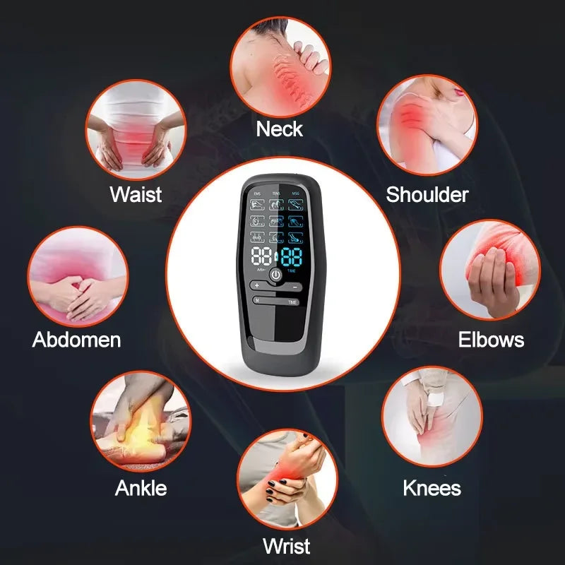 Microcurrent Muscle Stimulator Ems Pulse Massage Physiotherapy Device Muscle Training Slimming Machine Massager Pain Relief