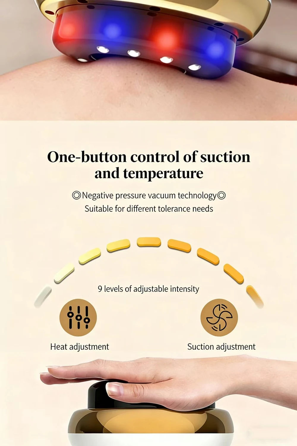 Electric Massage Meridian Brush, Universal Body Mud Scraping, Cupping Scraper, Abdominal and Back Massager, for Home Use