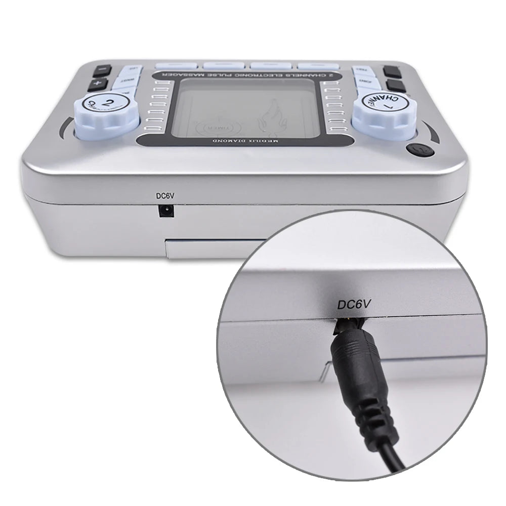 12 Modes EMS TENS Electric Pulse Meridian Therapy Massager Acupuncture Physiotherapy Muscle Stimulator Body Relax Health Care