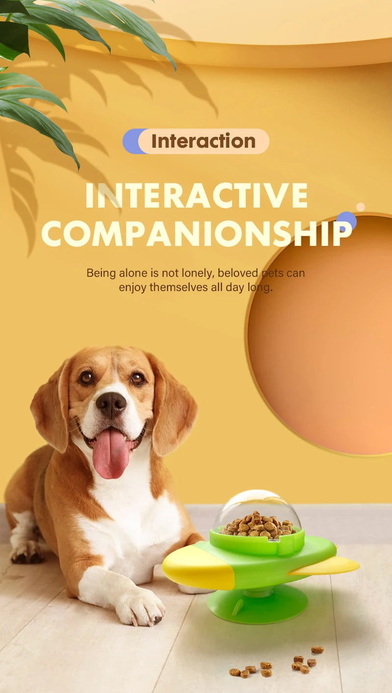 Cat interactive Toys Rotatable Cat Dog Leak Food Toy Pet Puzzle Relief Boredom Toys Food Feeder Dispenser for Kitten Puppy Toys