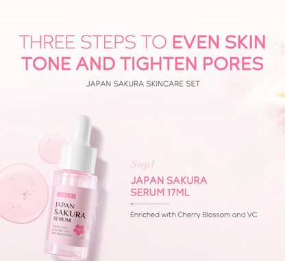 LAIKOU Sakura Skin Care Sets Facial Cleanser Face Cream Serum Toner Moisturizing Brightening Anti Wrinkles Skin Care Kit