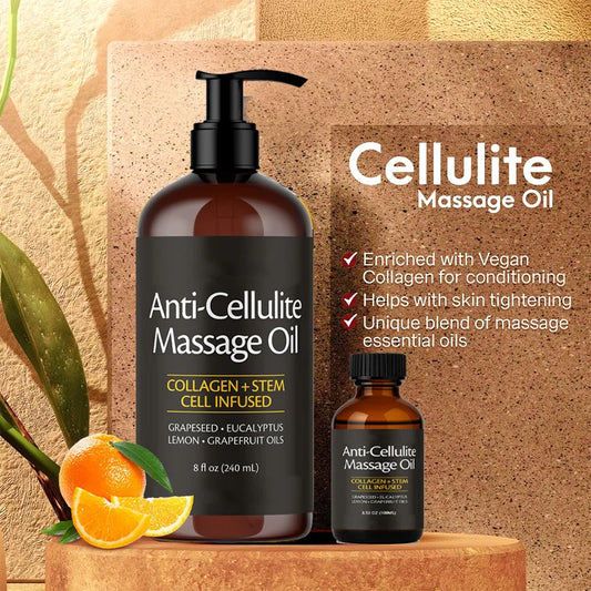 Skin Firming Body Massage Oil 240ml Natural Aromatherapy Relaxing Soothing Skin Care Essential Oil for Body Massage