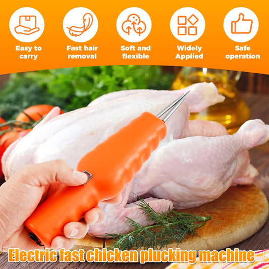 Poultry Electric Feather Plucker Automatic Quick Hair Plucking Chicken Duck Goose Hair Waterproof Handheld Remove Tools