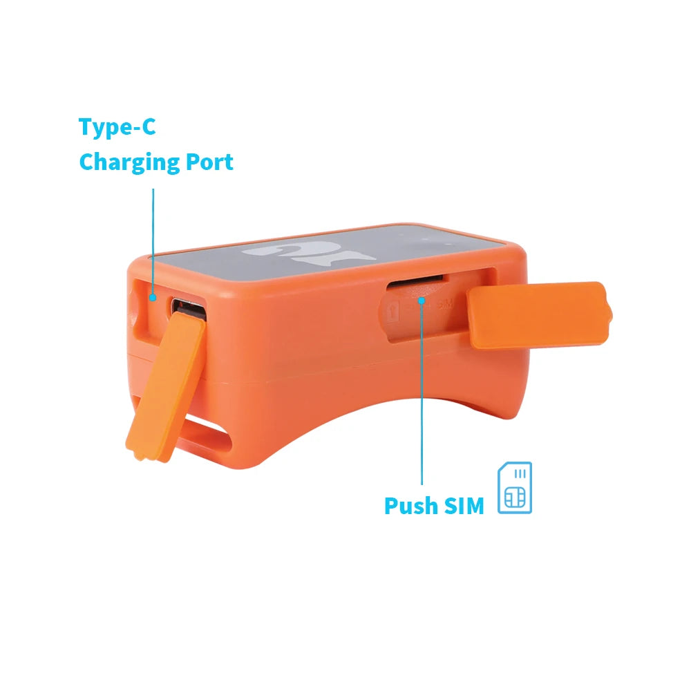 4G Pet GPS Tracker Collar Waterproof Dog Cat Locator with Health Monitor,Geo-Fence,Cold Resistant For iOS Android