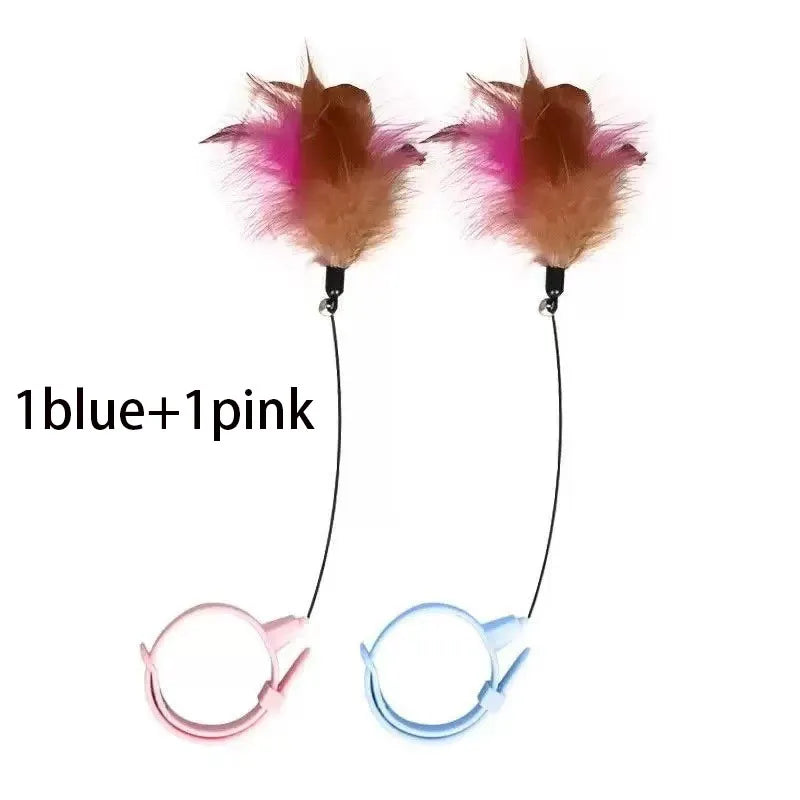 Interactive Cat Feather Collar Toy with Bell My Store 2