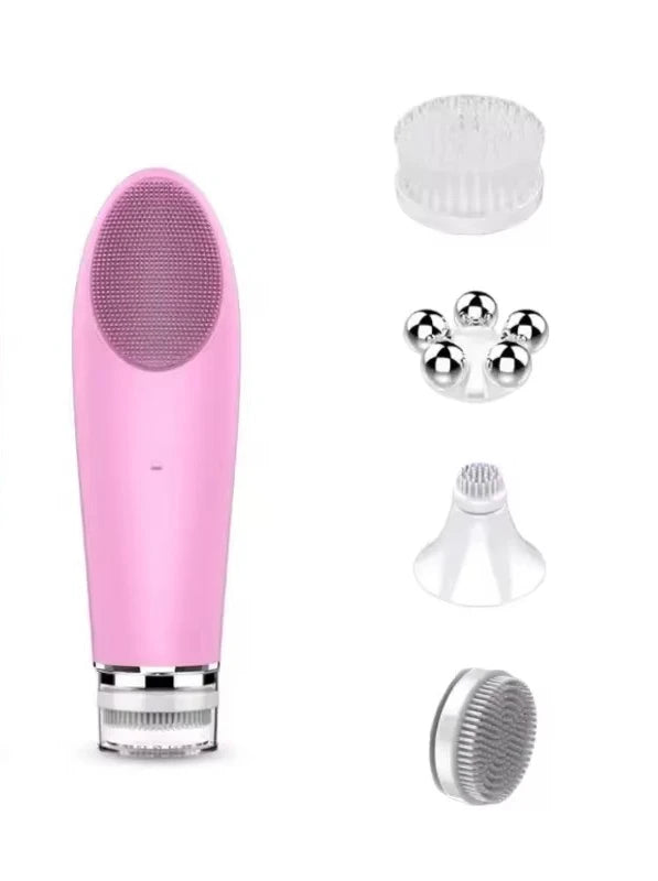 Wholesale 4 In 1 Logo Waterproof Pore Deep Cleaning Machine Soft Silicones Facials Cleansers Brush Electrics