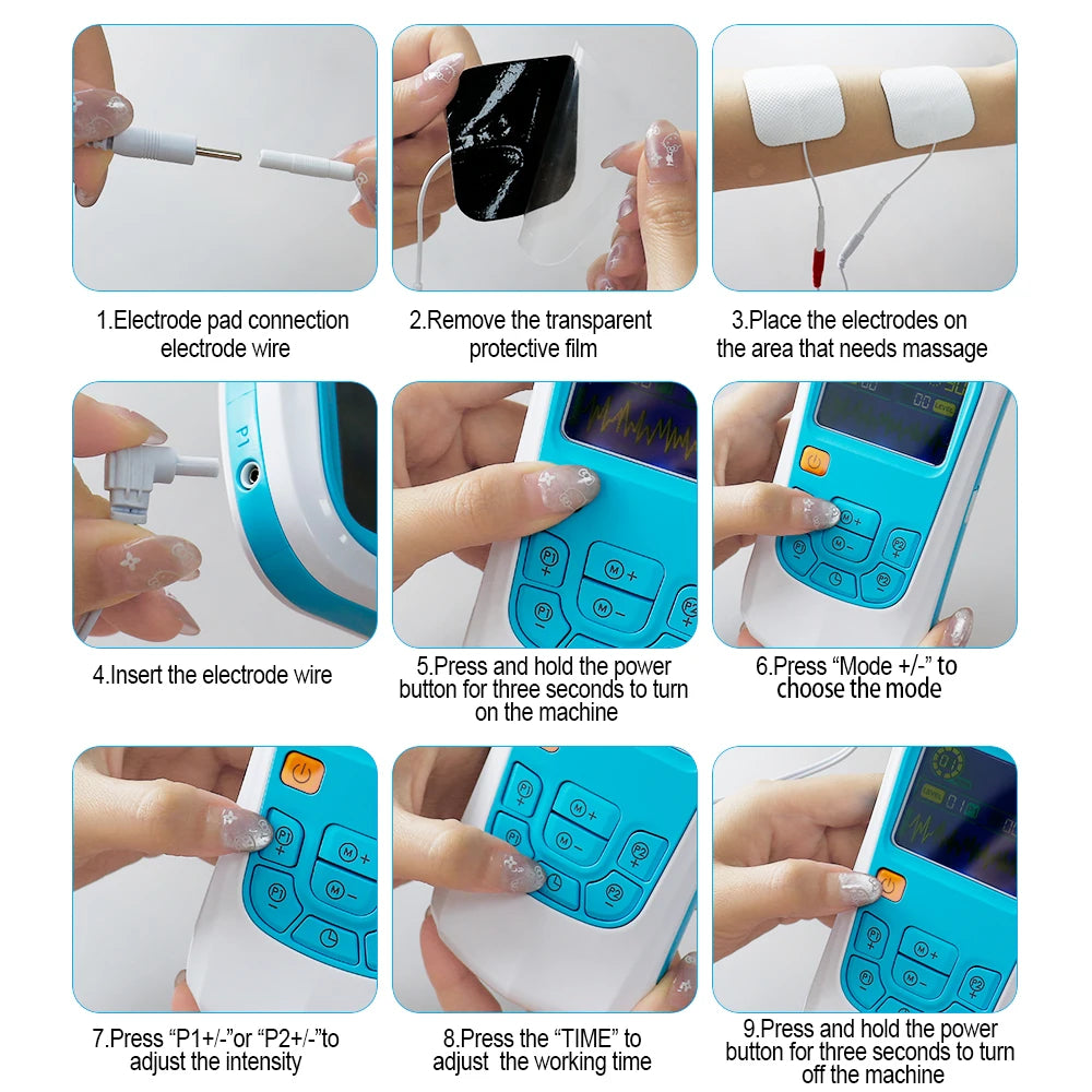 25 Modes 50 Levels EMS Tens Electroestimulador Muscular Massager Neck Shoulder Back Pain Relief Electric Physiotherapy Massage