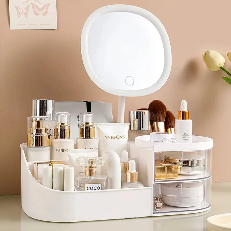Makeup Storage Box with Mirror & Touch Light My Store 2