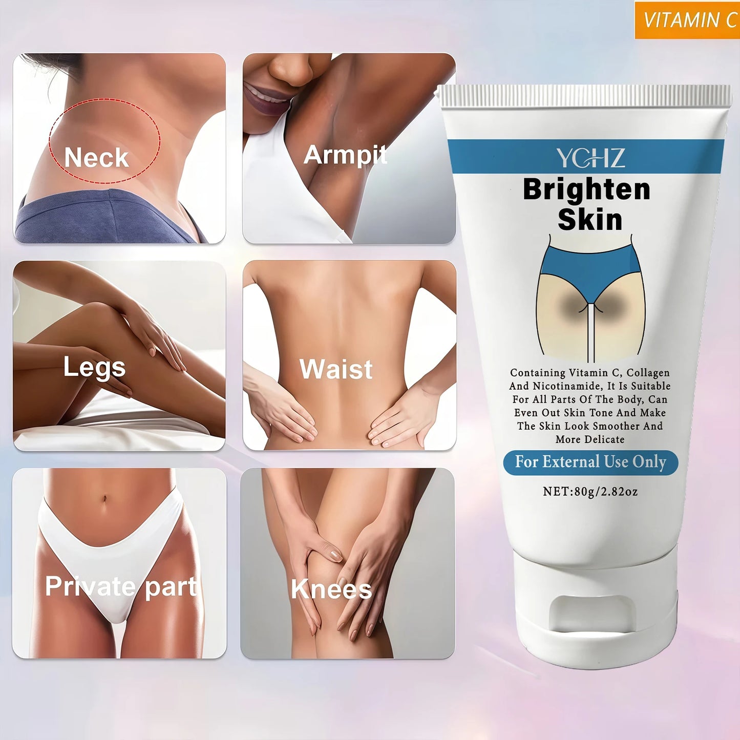 Skin Brightening Cream, Skin Brightening Moisturizing Cream, Deep Hydration, Refreshing and Non-Sticky, Moisturizing Skin Care Cream, Skin Care 80g