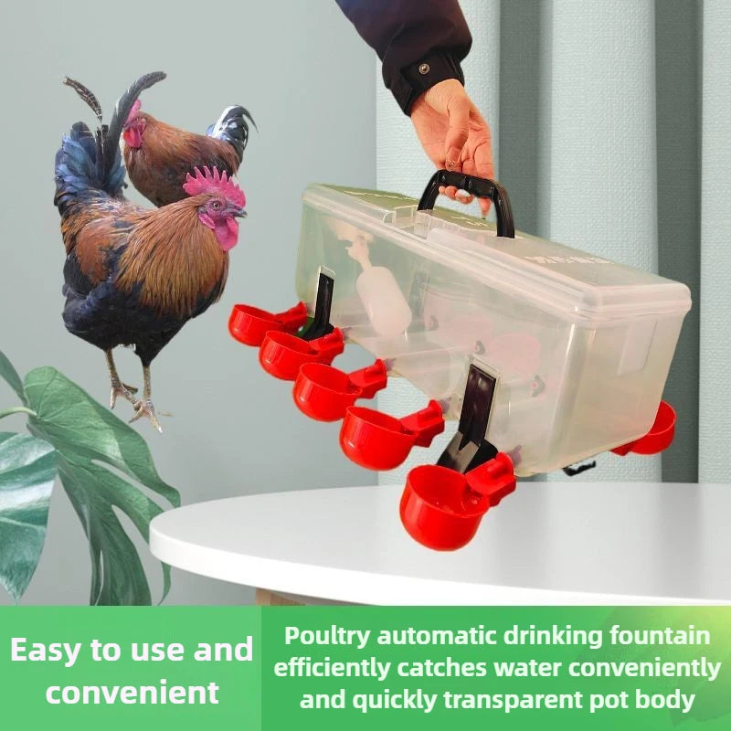 Poultry Breeding Chickens Automatic Water Dispenser Duck Feeding Sink Automatic Water Bowl Geese Farm Animal Watering Supplies