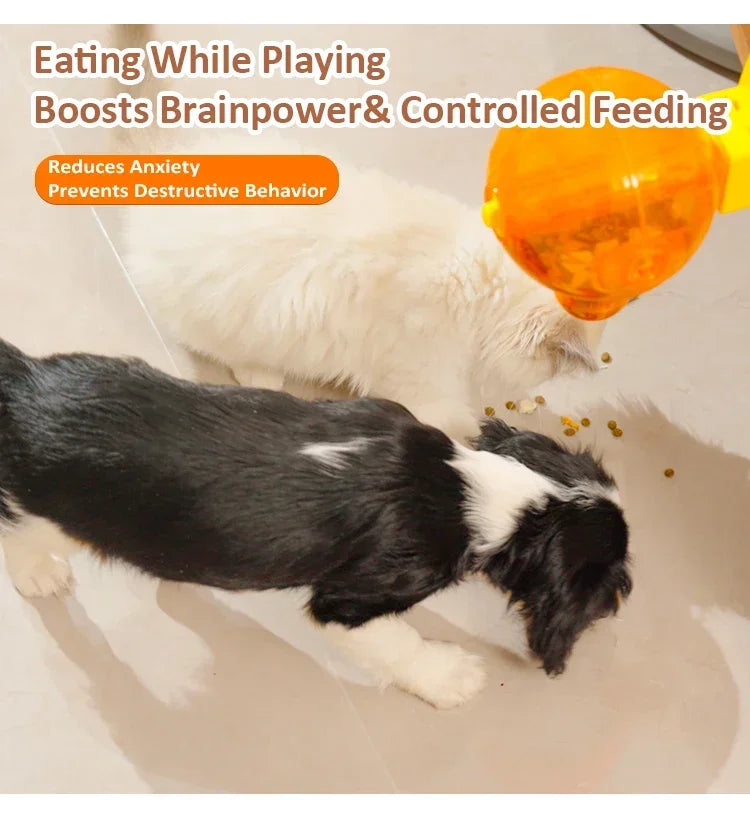 Pet Self-Service Feeder Dog Feeder Ball, Slow Food Dispenser Toy Pet Reward Machine for Small Dogs & Cats Anti-Gulping