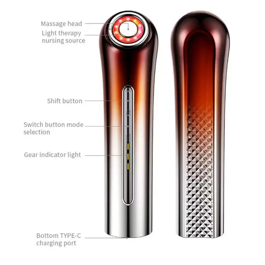 At-Home Microcurrent Facial Device with Light Therapy – Anti-Aging Skin Tightening Massager