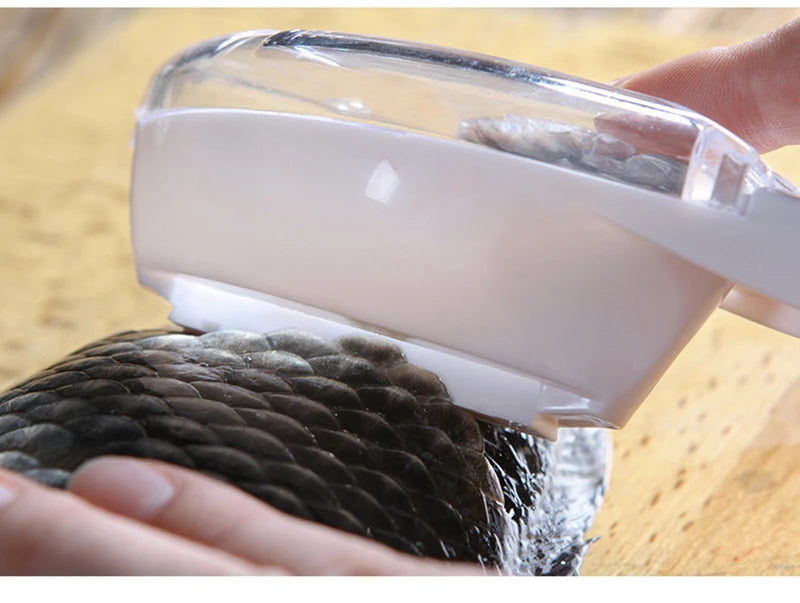 Kitchen Tools Fish Scales Graters Scraper Fish Cleaning Tool Scraping Scales Device with Cover Home Kitchen Cooking Fish Tool