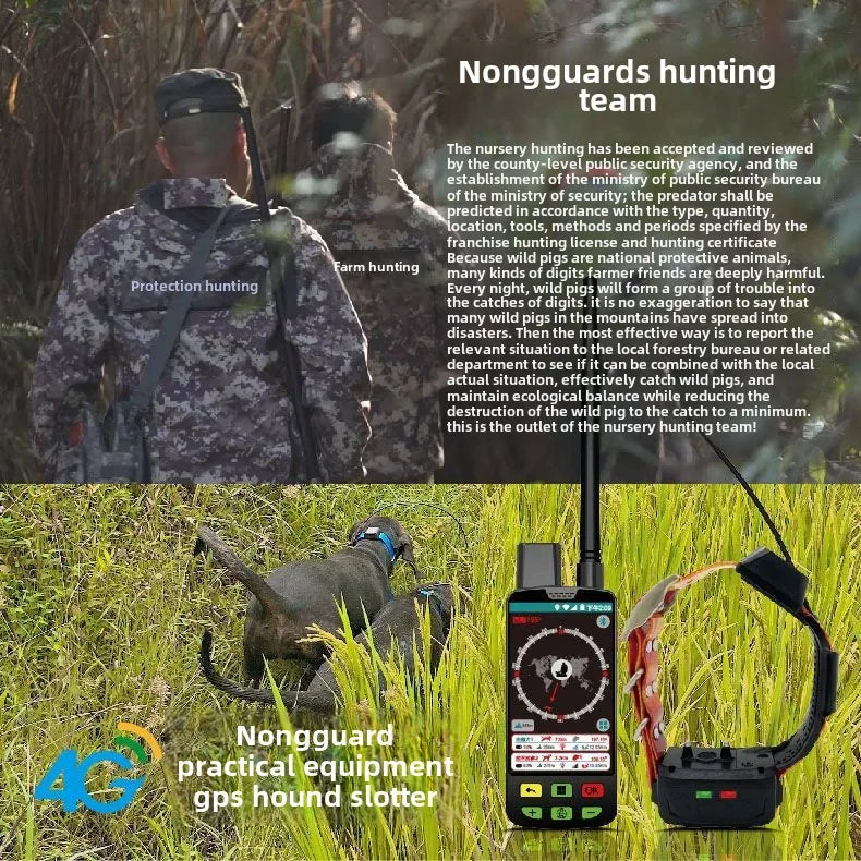Eseek GPS Hunter Dog Tracker for Hunting Dogs Pet Training Supplies With Handheld And 2 Training Collars