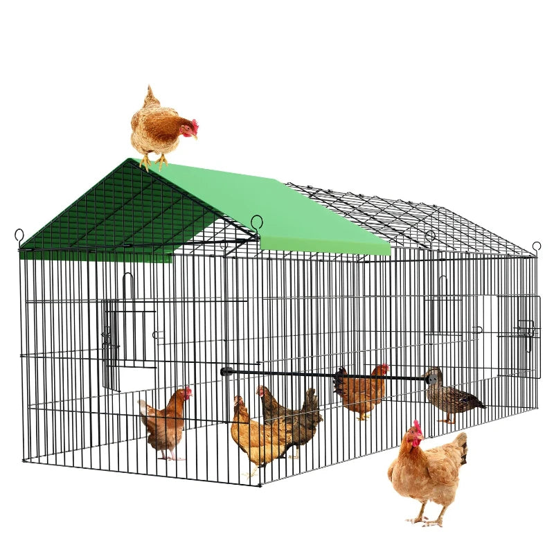 Foldable and Detachable Outdoor Poultry Cages Multifunctional Farm Animal Supplies Large Chicken Coop Walk-in Poultry Run