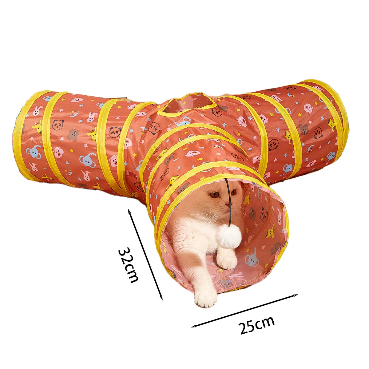 Cat Tunnel Pet Tube Collapsible Play Toy Indoor Outdoor Kitty Puppy Toys for Puzzle Exercising Hiding Training Dureve