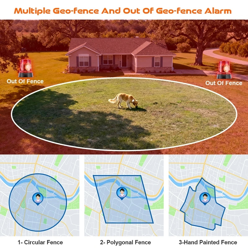 GPS Pet Locator Smart Collar with Colorful LED Flash IP67 Waterproof Pet Pedometer Calorie Health Data Monitoring Mini Tracker