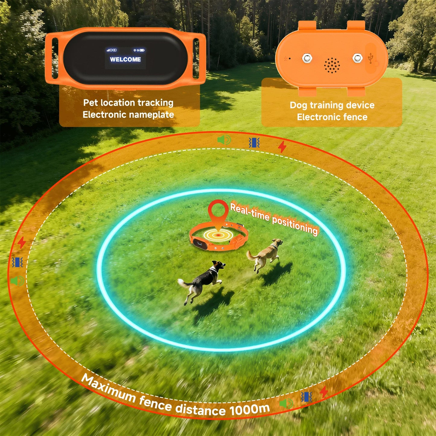 2026 Real-Time GPS Pet Collar Tracker Health Monitoring & Step Counting for Dogs and Cats