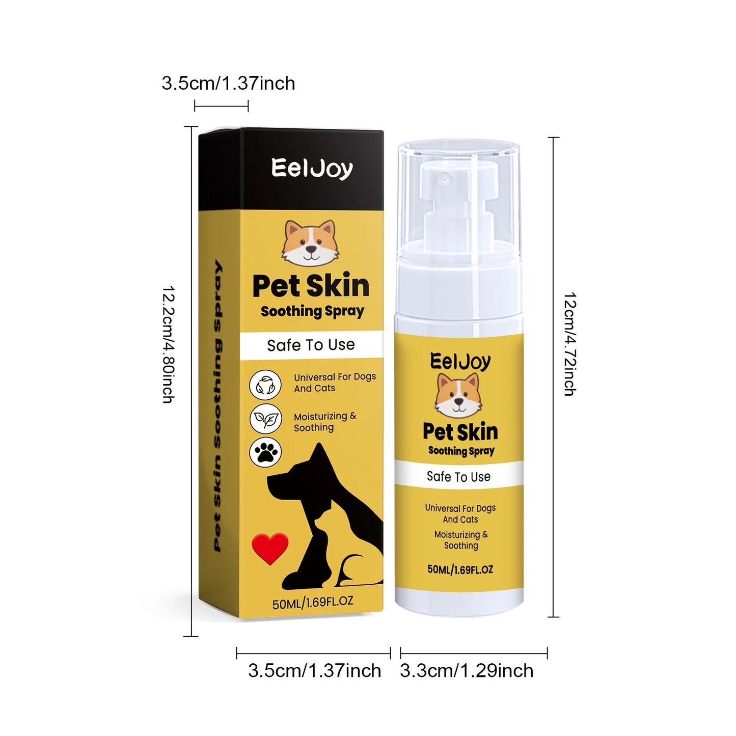 Pet Skin Care Spray - Gentle Cleaning and Care for Cat and Dog Skin, Specially Designed Pet Care Spray