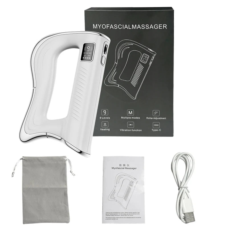 EMS Electric Fascia Scraper Micro Current Compression Muscle Vibration Relaxation Massager Body Lifting Scraper Massage Knife